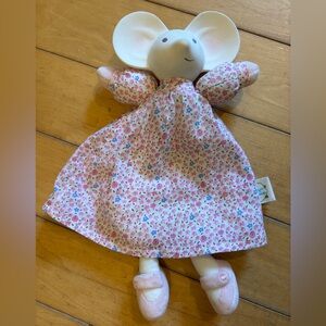 Meiya & Alvin Meiya The Mouse Soft Rattle 10" Plush Doll With Rubber Head